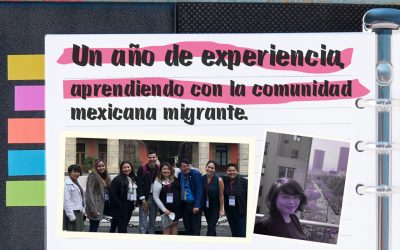 Un año de experiencia, aprendiendo  con la comunidad mexicana migrante