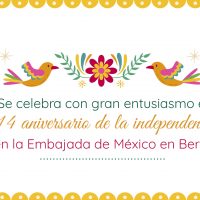 Se celebra con gran entusiasmo el 214 aniversario de la independencia en la Embajada de México en Berlín.